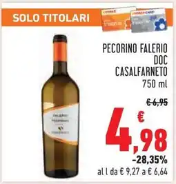 Conad Pecorino Falerio DOC Casalfarneto offerta