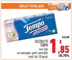 Conad FAZZOLETTI TEMPO offerta