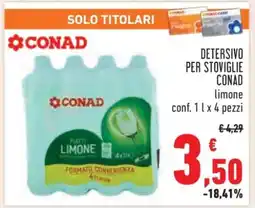 Conad DETERSIVO PER STOVIGLIE CONAD offerta