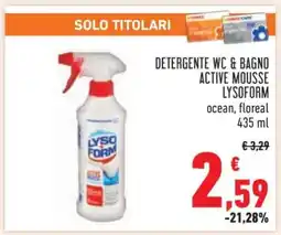 Conad Detergente WC & Bagno Active Mousse Lysoform offerta