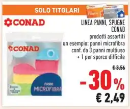 Conad CONAD LINEA PANNI, SPUGNE offerta