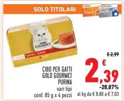 Conad Cibo per gatti Gold Gourmet Purina offerta