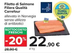 Carrefour Filetto di Salmone Filiera Qualità Carrefour offerta