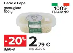 Carrefour Cacio e Pepe grattugiato offerta