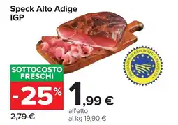 Carrefour Speck Alto Adige IGP offerta