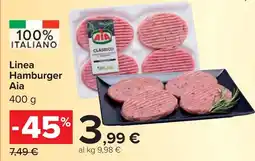 Carrefour Linea Hamburger Aia offerta