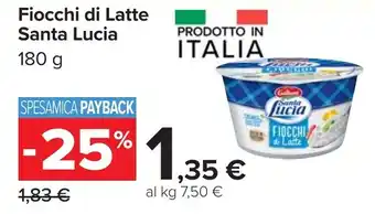 Carrefour Fiocchi di Latte Santa Lucia offerta