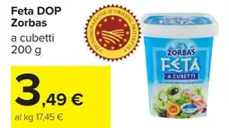 Carrefour Feta DOP Zorbas offerta