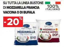 Carrefour Su tutta la linea bustone di mozzarella francia vaccina o di bufala offerta