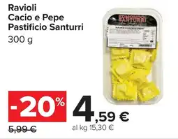 Carrefour Ravioli Cacio e Pepe Pastificio Santurri offerta
