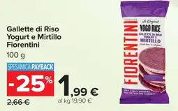 Carrefour Gallette di Riso Yogurt e Mirtillo Fiorentini offerta