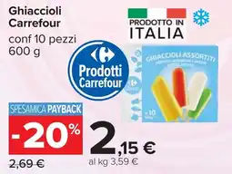 Carrefour Ghiaccioli Carrefour offerta