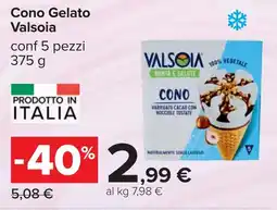 Carrefour Cono Gelato Valsoia offerta