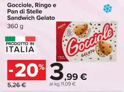 Carrefour Gocciole, Ringo e Pan di Stelle Sandwich Gelato offerta