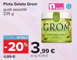 Carrefour Pinta Gelato Grom offerta