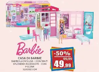 Happy Casa Barbie Casa di Barbie 31x3x53 cm offerta