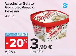 Carrefour Vaschetta Gelato Gocciole, Ringo o Pavesini offerta
