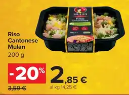 Carrefour Riso Cantonese Mulan offerta
