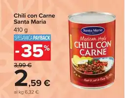 Carrefour Chili con Carne Santa Maria offerta