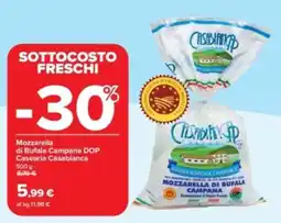 Carrefour Iper Mozzarella di bufala campana dop casearia CASABIANCA offerta
