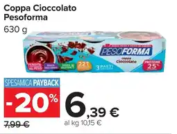 Carrefour Coppa Cioccolato Pesoforma offerta