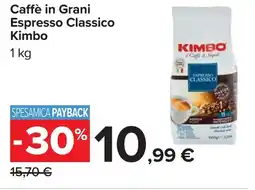 Carrefour Caffè in Grani Espresso Classico Kimbo offerta