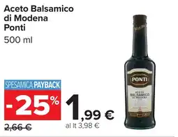 Carrefour Aceto Balsamico di Modena Ponti offerta
