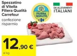 Carrefour Iper Spezzatino di vitella filiera qualità CARREFOUR offerta
