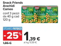 Carrefour Snack Friends Arachidi Cameo offerta