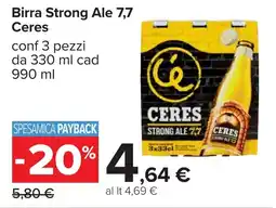 Carrefour Birra Strong Ale 7,7 Ceres offerta