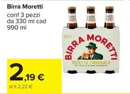 Carrefour Birra Moretti offerta