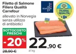 Carrefour Iper Filetto di salmone filiera qualità CARREFOUR offerta