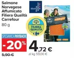 Carrefour Iper Salmone norvegese affumicato filiera qualità CARREFOUR offerta