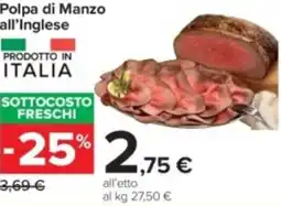Polpa di manzo all'inglese