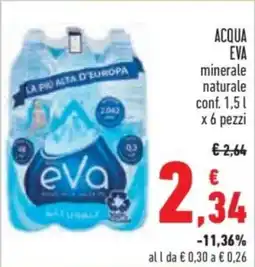 Conad ACQUA EVA minerale naturale offerta