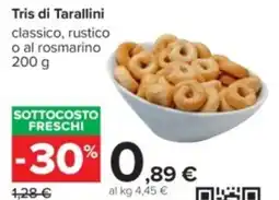 Carrefour Iper Tris di tarallini classico, rustico o al rosmarino offerta
