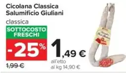 Carrefour Iper Cicolana classica salumificio giuliani offerta