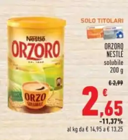 Conad ORZORO NESTLE solubile offerta