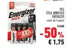 Conad Pile stilo, ministilo ENERGIZER offerta