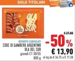 Conad Code di gambero argentino OLA DEL SUR offerta