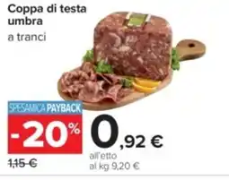 Carrefour Iper Coppa di testa umbra offerta