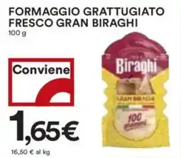 Coop Formaggio grattugiato fresco GRAN BIRAGHI offerta
