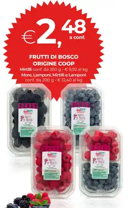 Unicoop Frutti di bosco ORIGINE COOP offerta