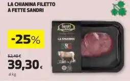 Coop Unicoop Tirreno La chianina filetto a fette SANDRI offerta