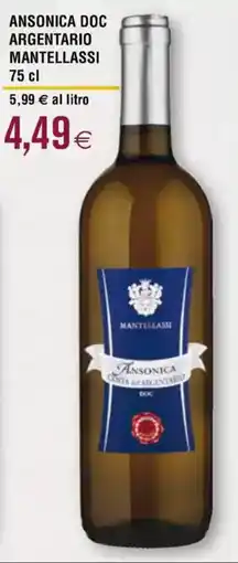Coop Ansonica doc argentario mantellassi offerta