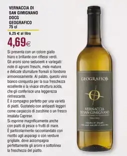 Coop Vernaccia di san gimignano docg GEOGRAFICO offerta
