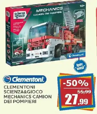 Happy Casa Clementoni Scienza & Gioco Mechanics Camion Dei Pompieri offerta