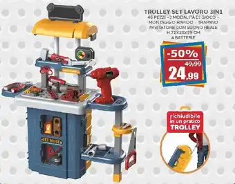 Happy Casa Trolley Set Lavoro 3in1 46 pezzi offerta