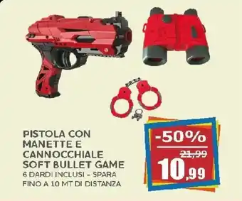 Happy Casa Pistola con Manette e Cannocchiale Soft Bullet Game offerta