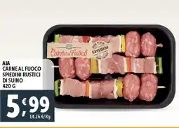 Deco Maxistore Aia carneal fuoco spiedini rustici di suino offerta